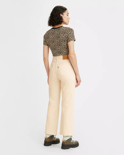 Levi’s Cream Ribcage Crop Boot Jeans in Natural Order - 29
