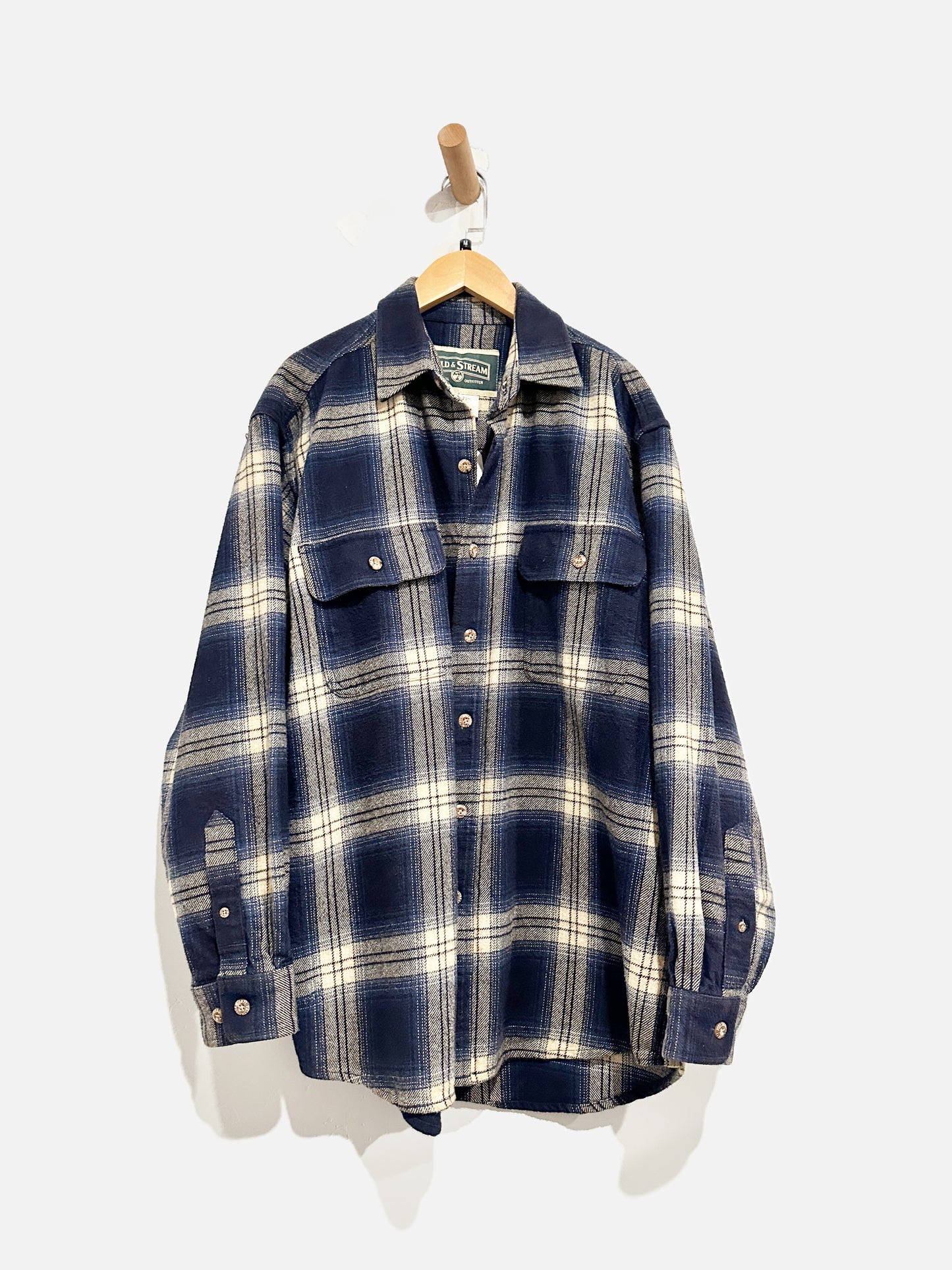 Field & Stream Men’s Blue Plaid Flannel - Medium