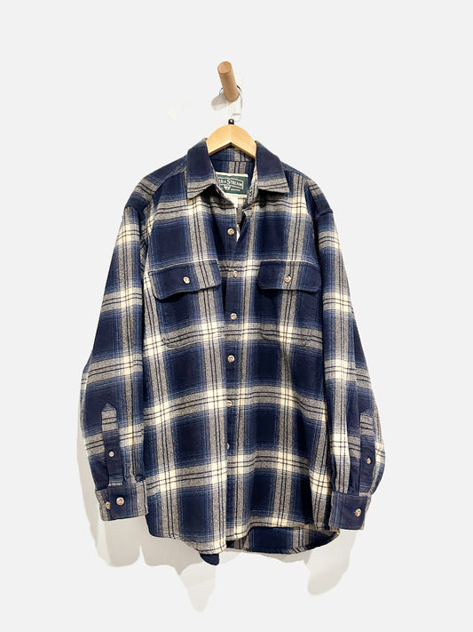 Field & Stream Men’s Blue Plaid Flannel - Medium