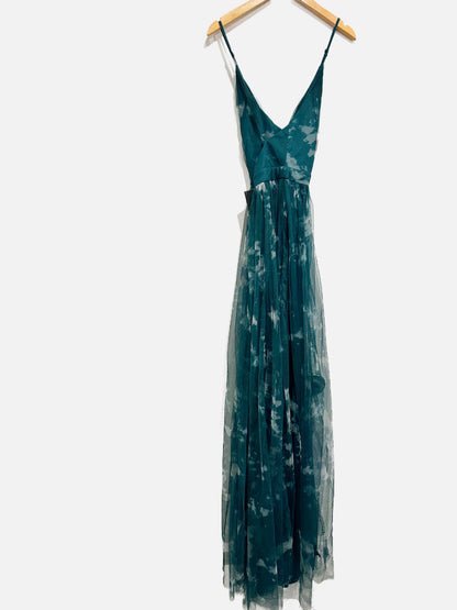 Lulus NWT Green Mesh Tie Dye Dress - Medium