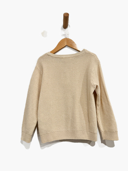 H&M Kids Cream Waffle Knit Top - 3/4