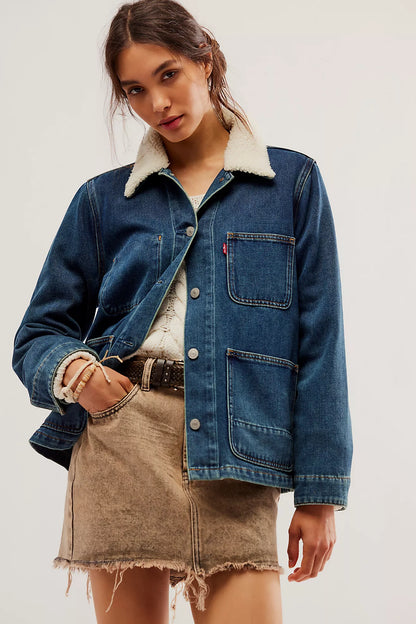 Levi’s Denim Sherpa Barn Jacket - XS