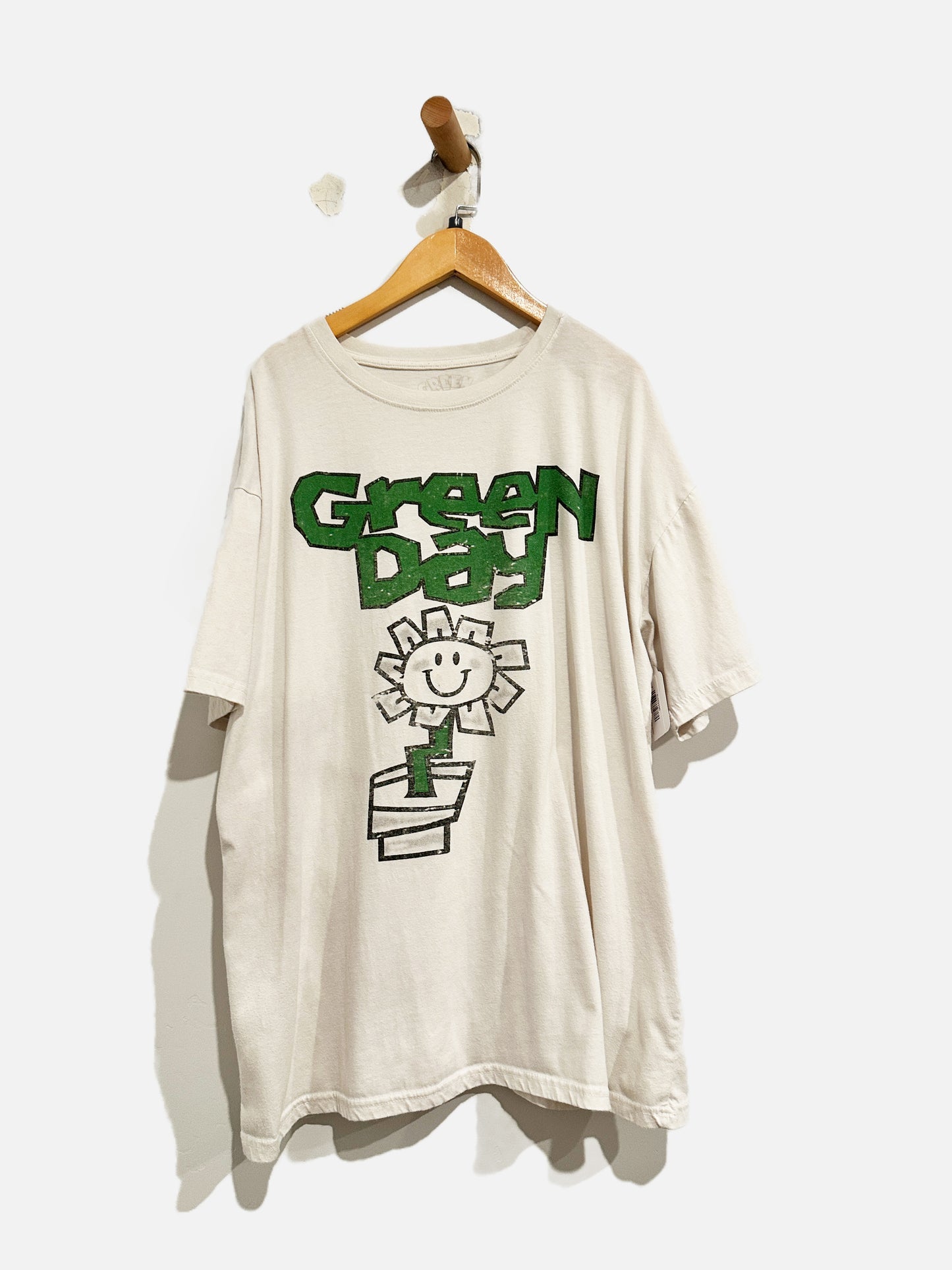 Green Day White Kerplunk Flower Pot Tee - S/M