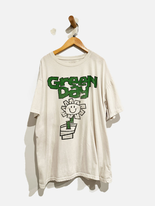 Green Day White Kerplunk Flower Pot Tee - S/M