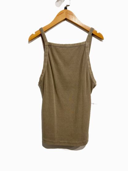 Free People Green Square Neck Tank - Small