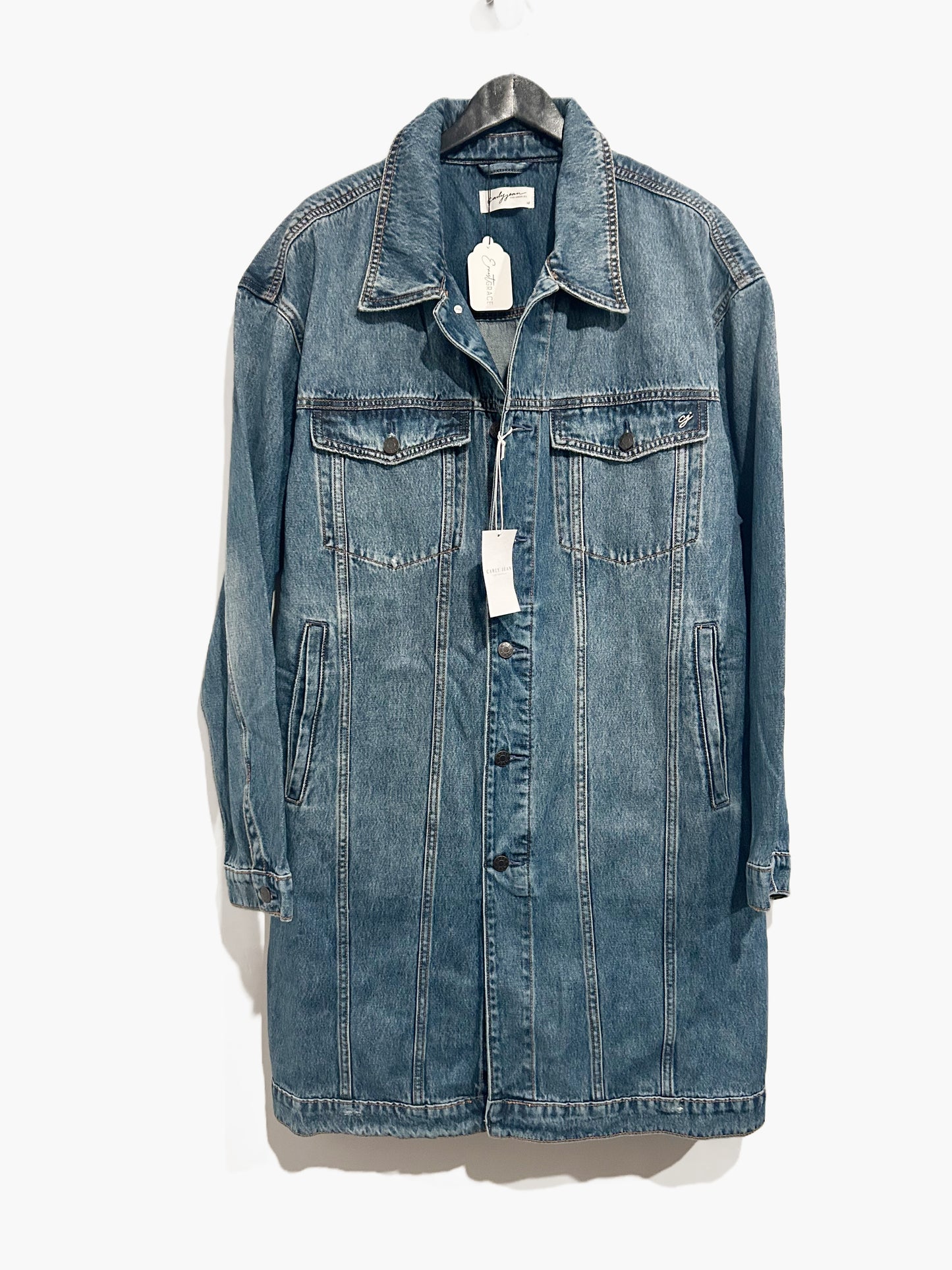 Carly Jean Haidyn Long Denim Jacket- XL