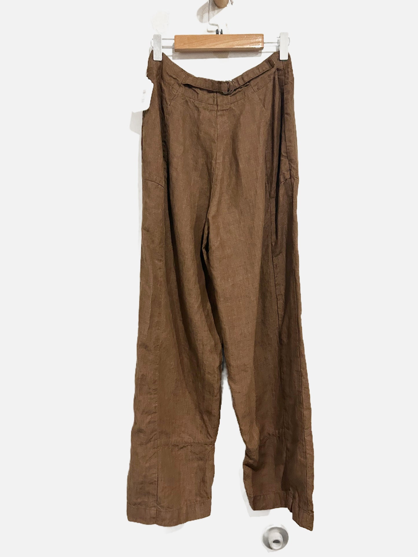 Poetry Brown Linen Pants - 4