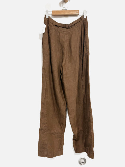 Poetry Brown Linen Pants - 4