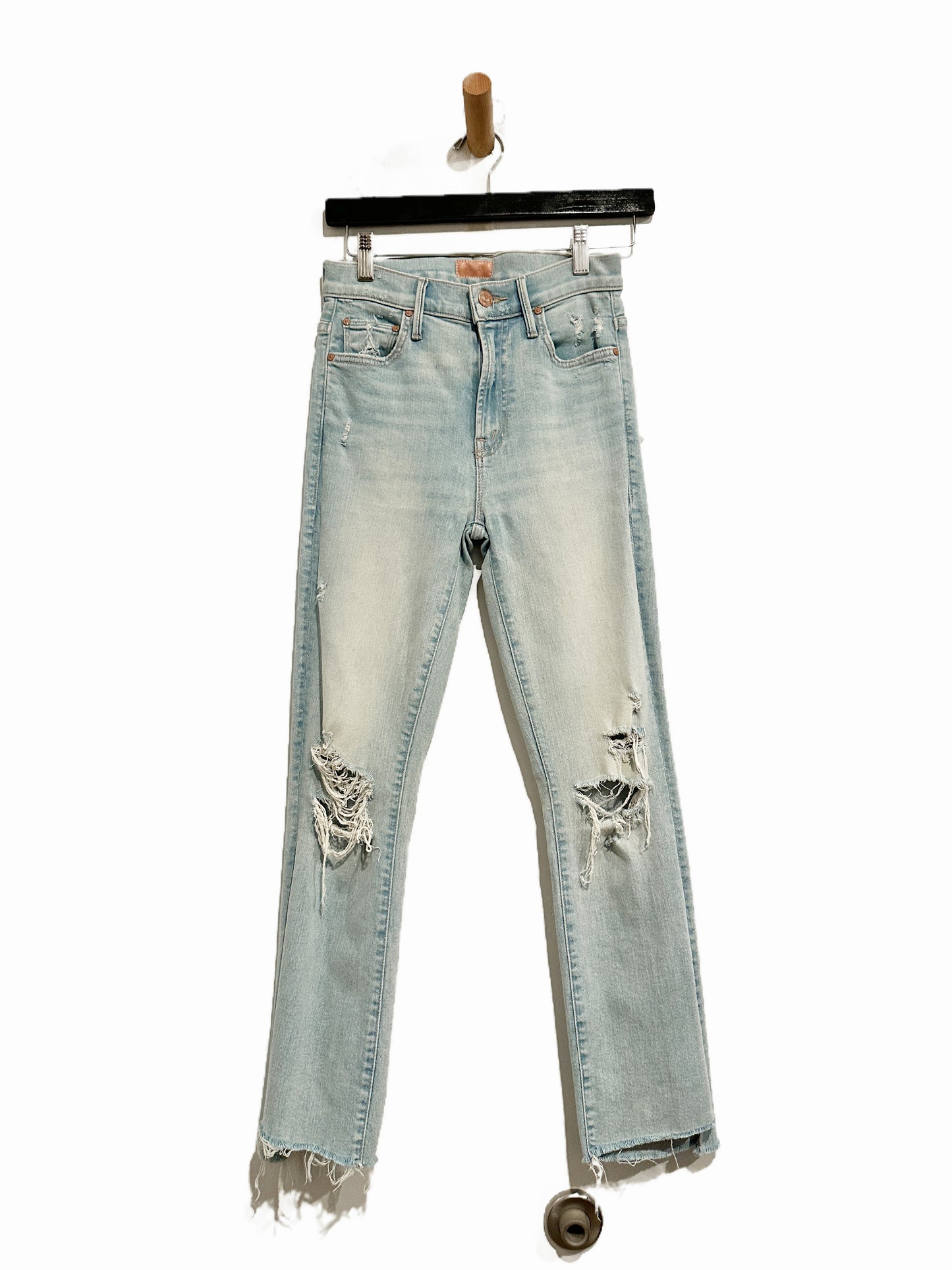 Mother the Insider Crop Step Fray Jeans in Free Hugs - 25