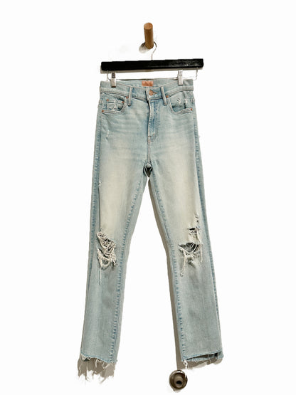 Mother the Insider Crop Step Fray Jeans in Free Hugs - 25