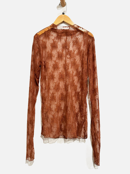 NWT Free People Lady Lux Layering Top in Caldera - Large