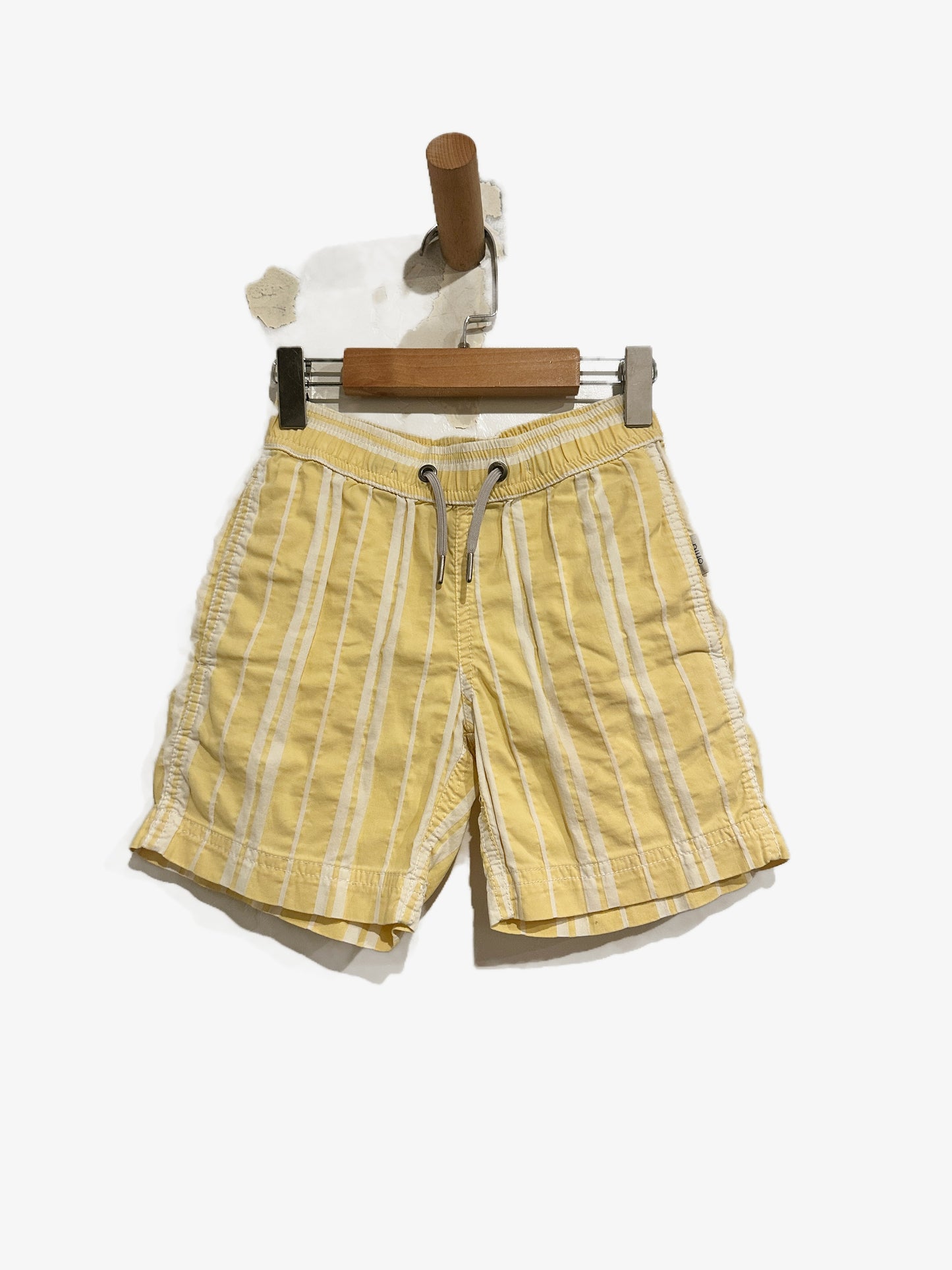 Onia Yellow and White Stripe Kids Swim Trunks - 4