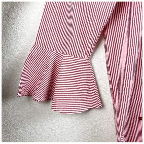 NWT Walter Baker Hilary Tunic in Red/White Stripe Size Large