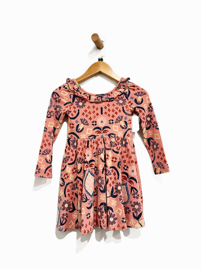 Tea Pink Floral Dress - 4