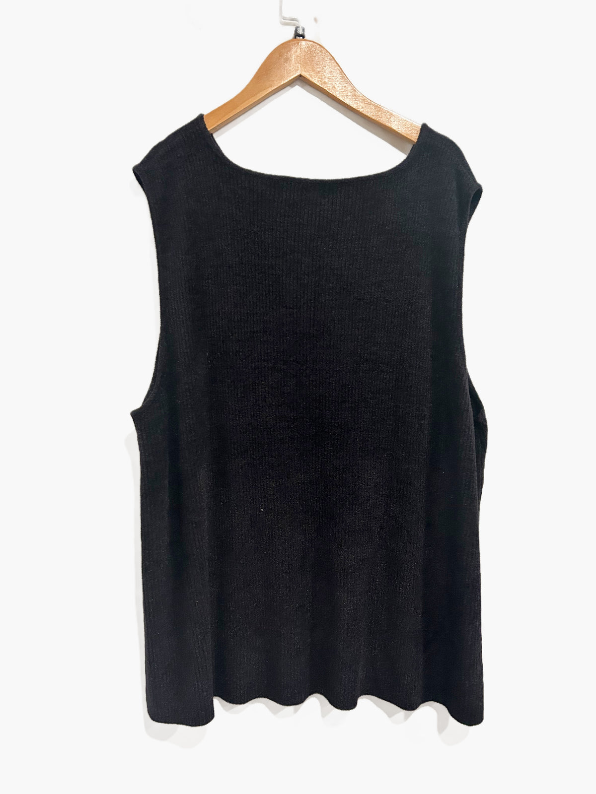 Barefoot Dreams CozyChic Ultra Lite Ribbed Tank in Black - 3X