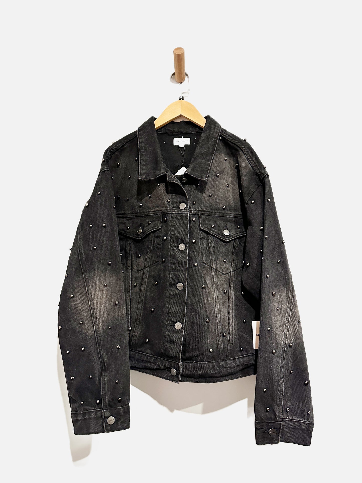 Superdown Black Pearl Denim Jacket - XL