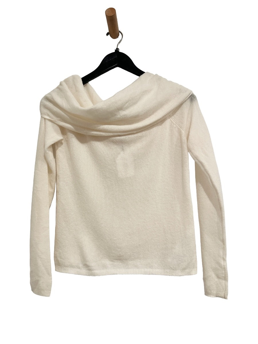 Abercrombie & Fitch Cream Foldover OTS Sweater - Medium