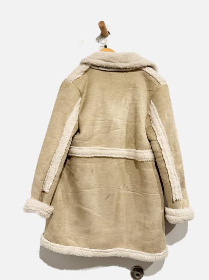 Moon River Faux Suede Shearling Coat - Small