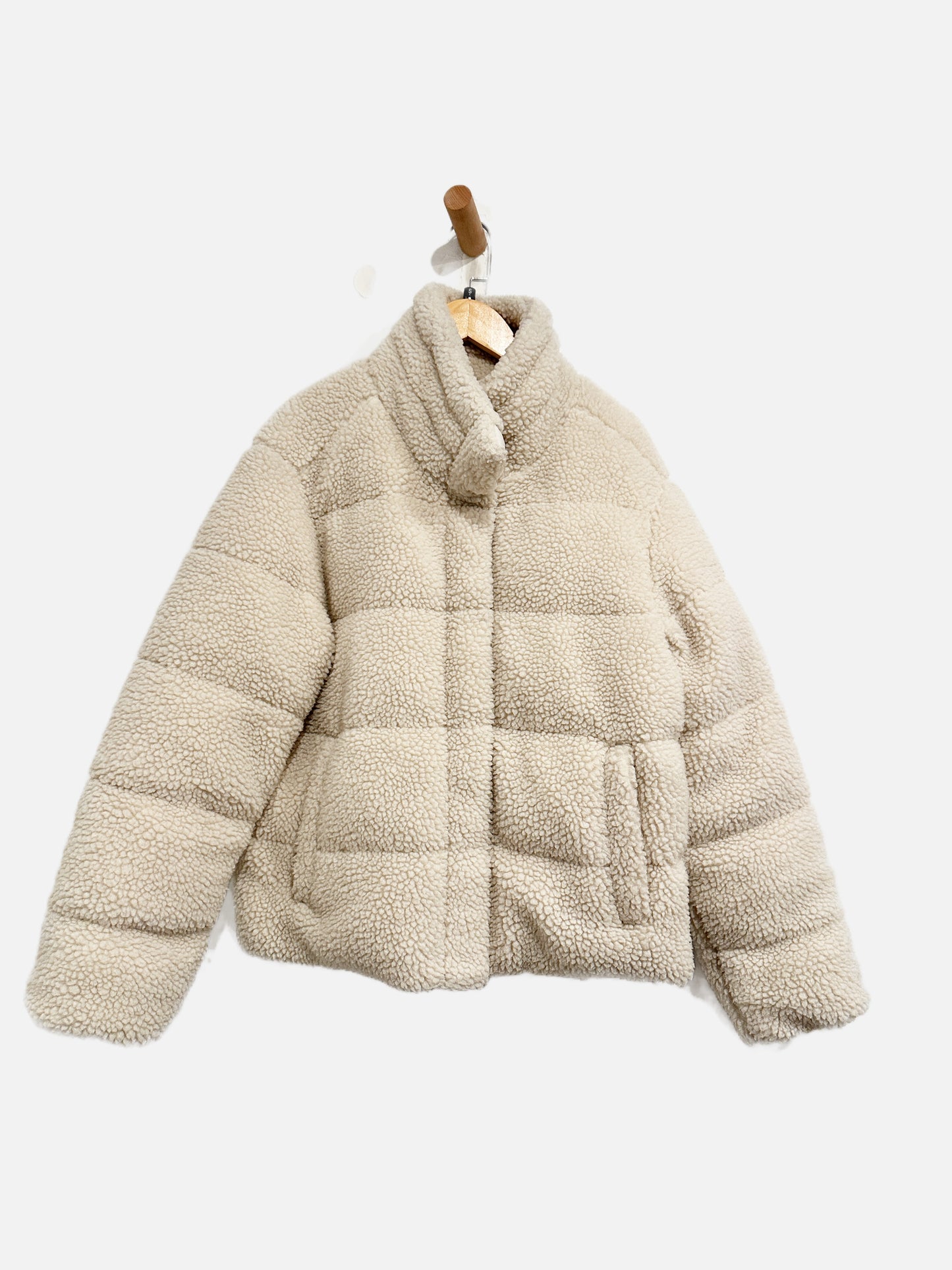 Gap Cream Sherpa Puff Jacket - Small