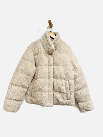Gap Cream Sherpa Puff Jacket - Small