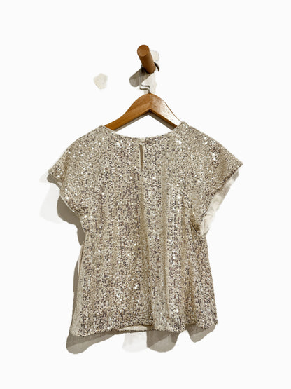 Cat & Jack Gold Sequin SS Top - 8