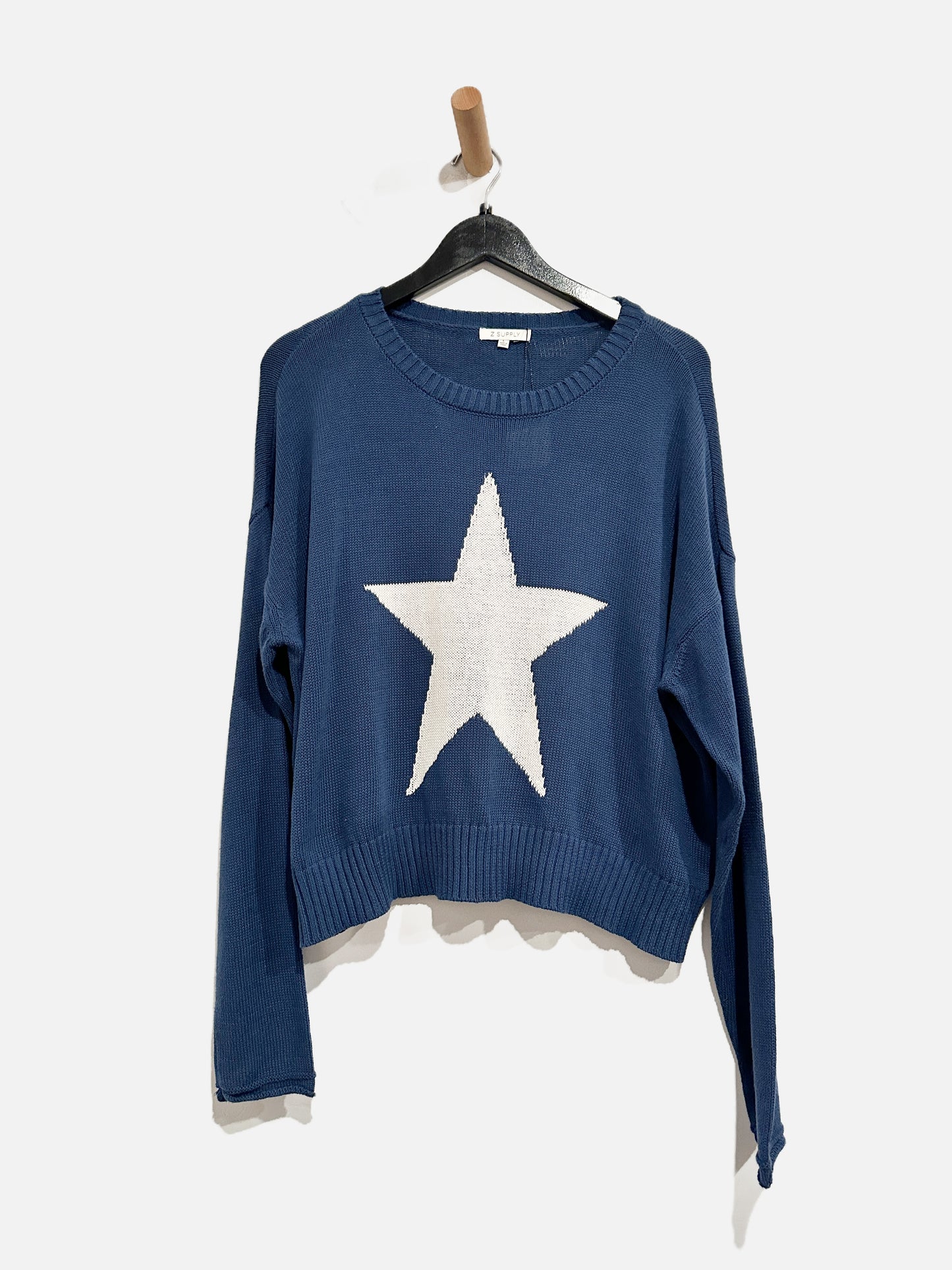 Z Supply Navy Star Sweater - Large