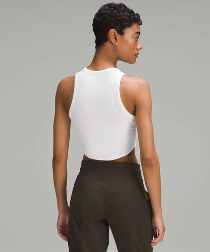 Lululemon Hold Tight White Ribbed Crop Tank - 6
