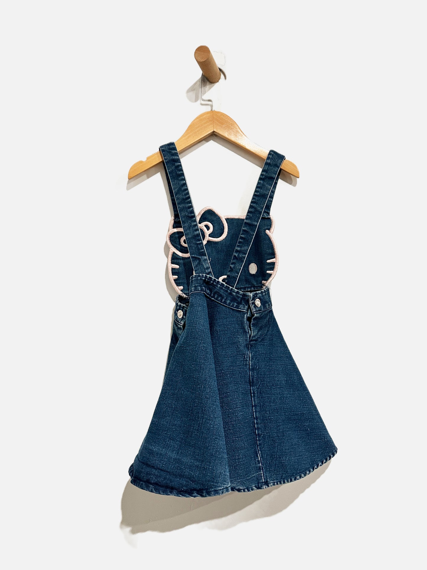 Girls Hello Kitty Denim Overalls Skirt - 5