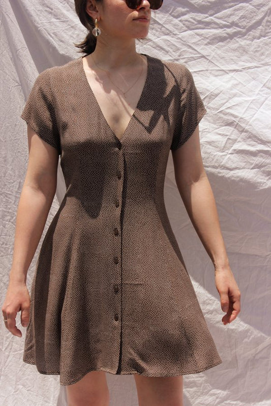 Rolla’s Milla Mini Spot Dress in Brown - Medium
