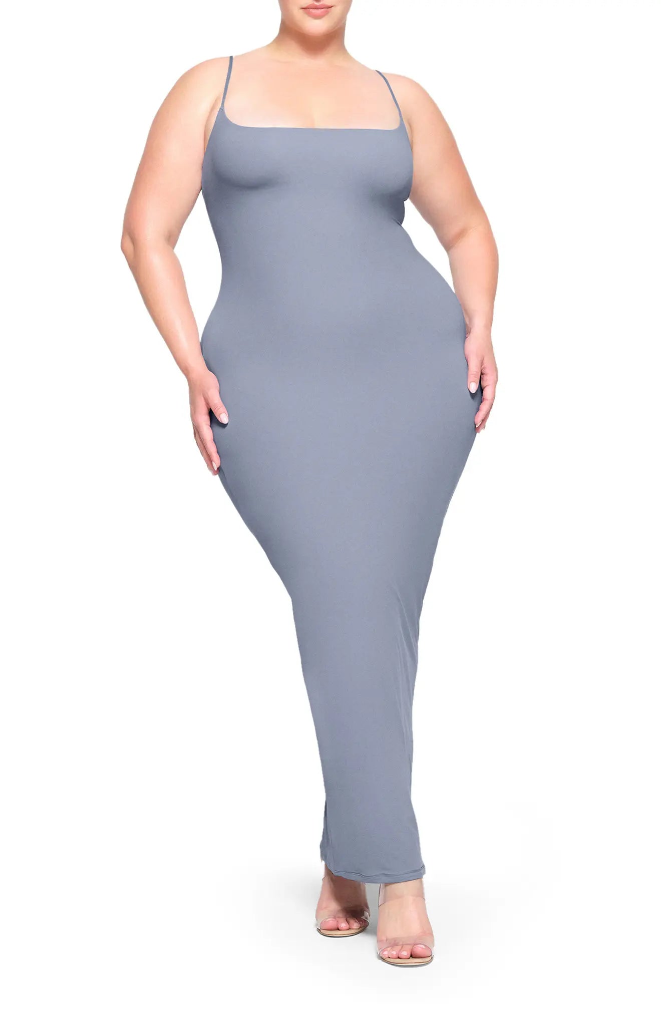 Skims Slate Blue Fits Everybody Long Slip Dress - XL