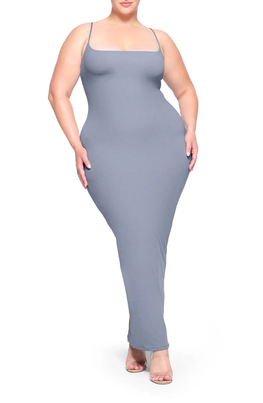 Skims Slate Blue Fits Everybody Long Slip Dress - XL