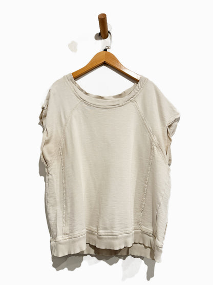 Anthropologie Pilcro Muscle Sweatshirt in Ivory - Large