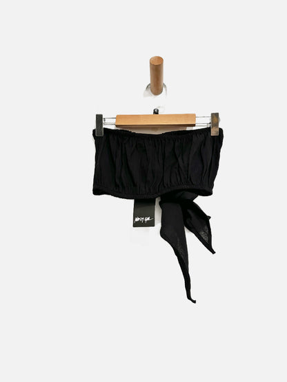 Nasty Gal Black Crinkle Tie Bandeau and Pants Cover Up - 8