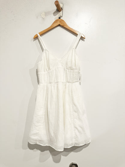 American Eagle White Eyelet Mini Dress - XS
