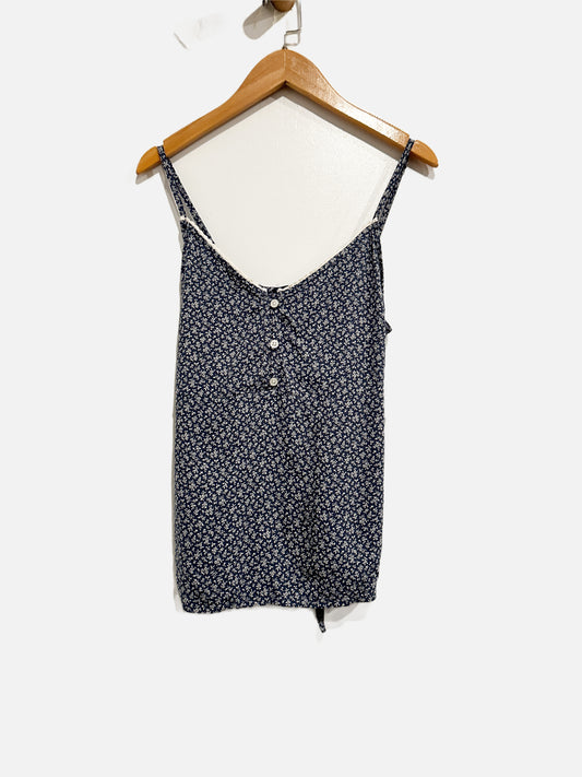 Brandy Melville Blue Floral Tie Back Tank