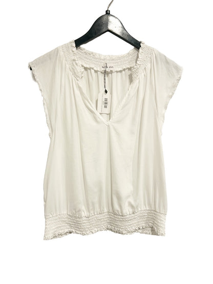 Bella Dahl White Smocked Top - Medium