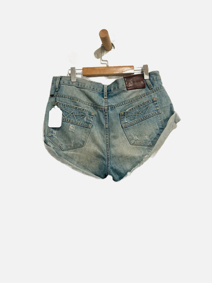 One x One Teaspoon Bandits Low Rise Distressed Shorts - 25