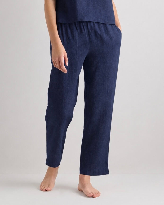 Quince Navy Linen Pants - XL