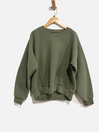 Everlane Green Fleece Pullover - Small