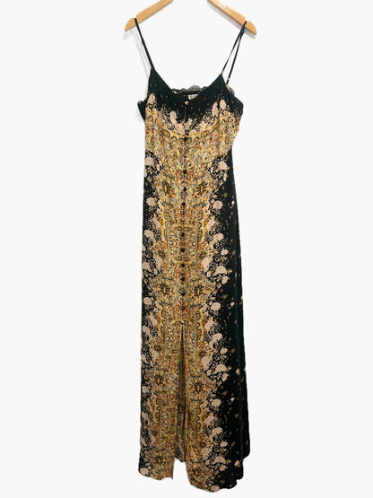 Free People Intimately Morning Song Maxi Dress in Black Combo - Small