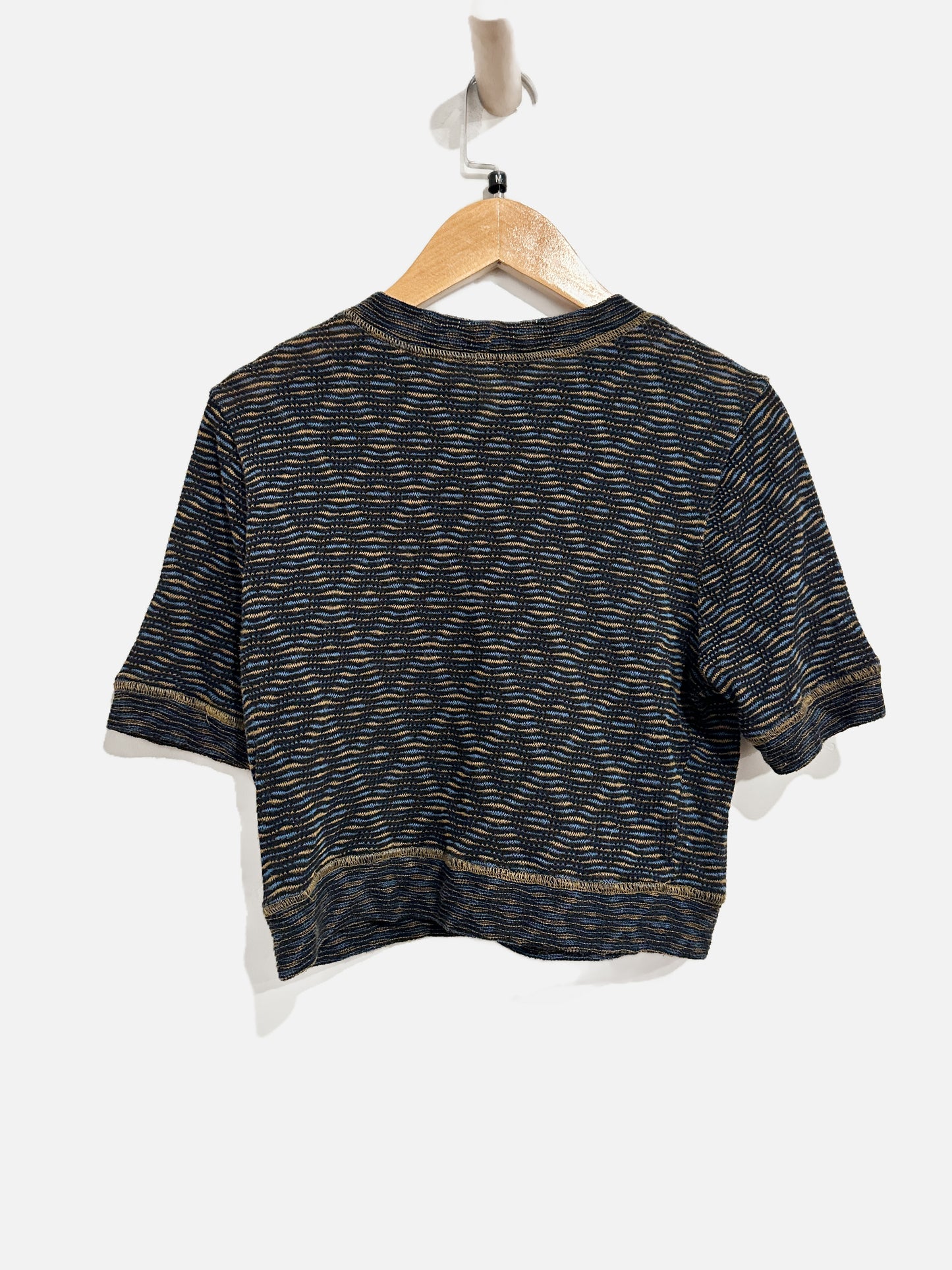 Free People All Yours Crop Top in Black/Gold - Medium