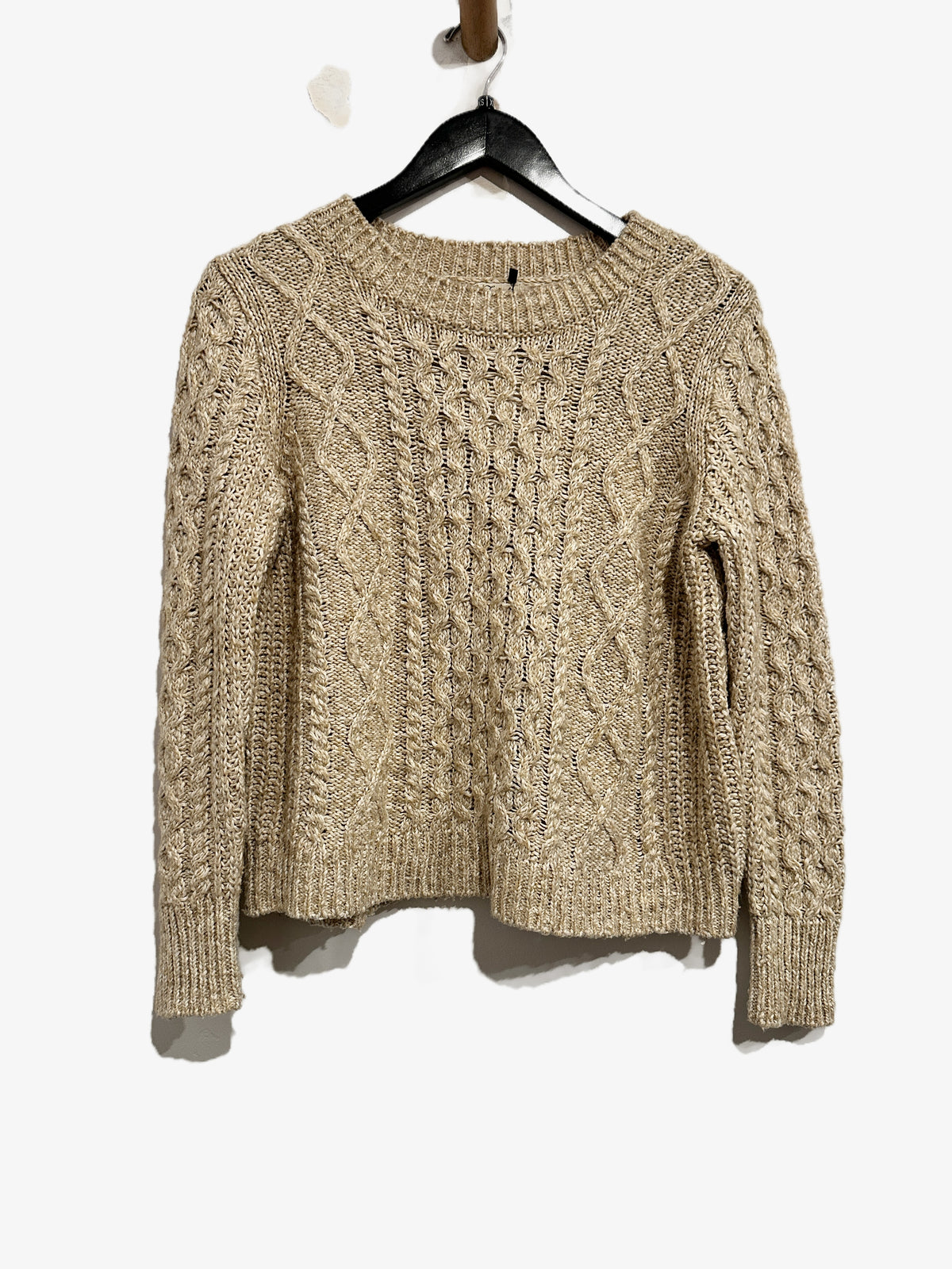 Faherty Oatmeal Cableknit Sweater - XS