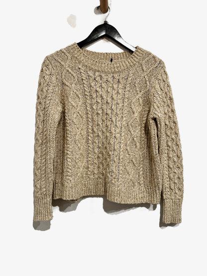 Faherty Oatmeal Cableknit Sweater - XS