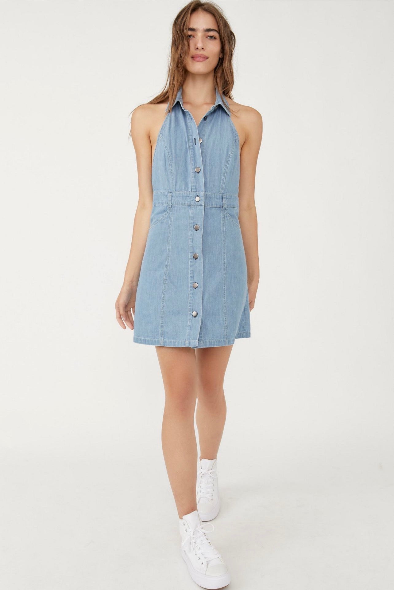 Free People Sami Halter Mini Dress - Large