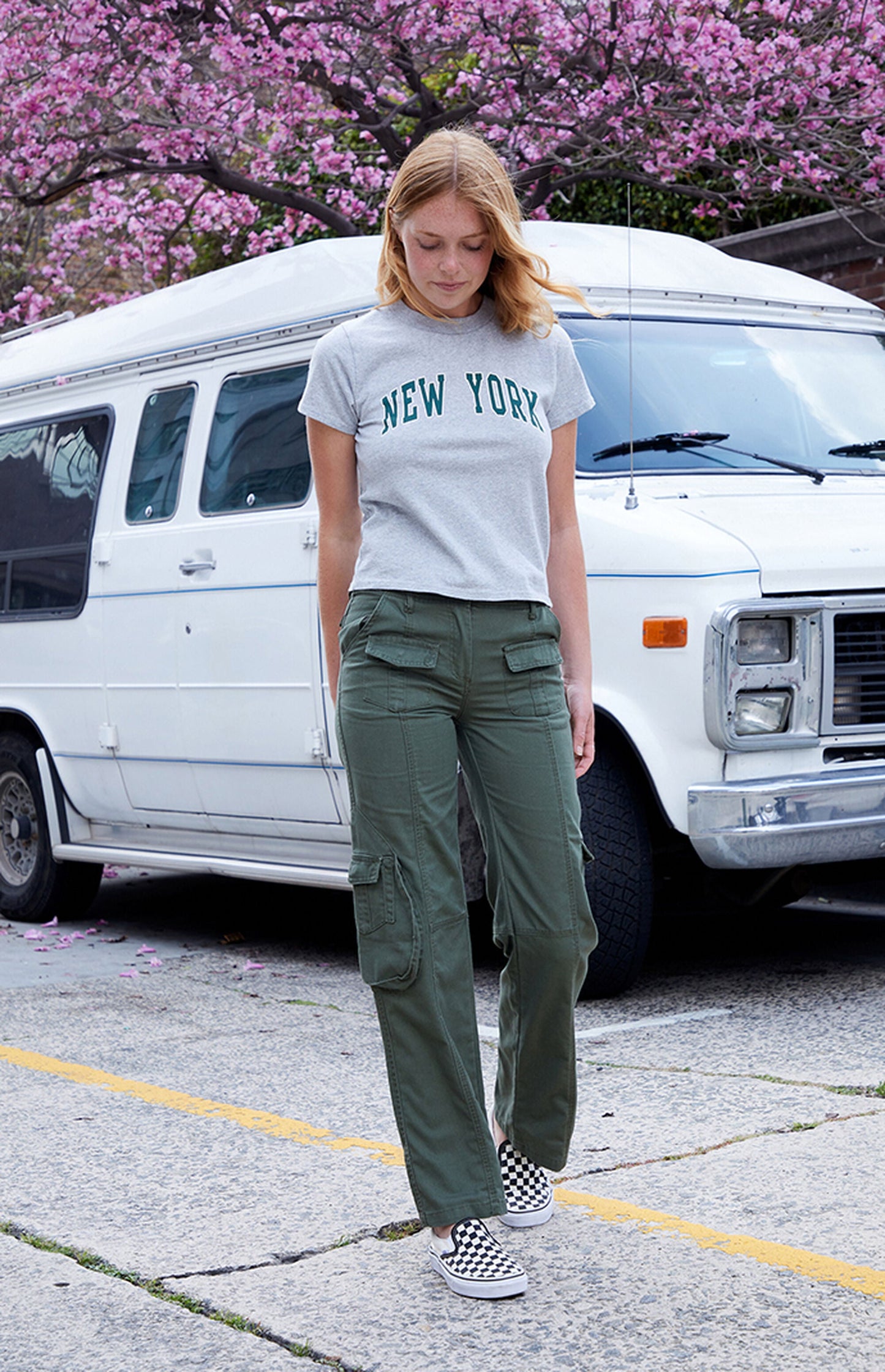 Brandy Melville NWT Green Kim Cargo Pants - OS