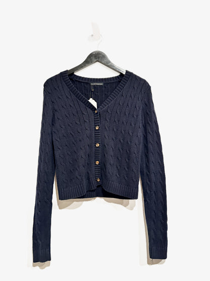 Brandy Melville Navy Cable Knit Cardigan