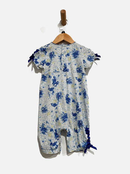 Hanna Andersson Blue Floral Onesie - 80