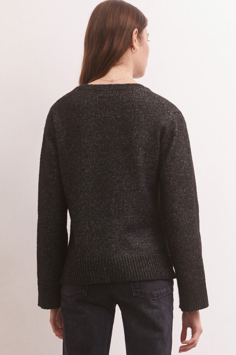 Z Supply Serene Vino Sweater in Heather Black - Large