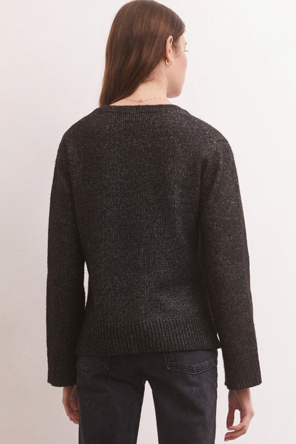 Z Supply Serene Vino Sweater in Heather Black - Large