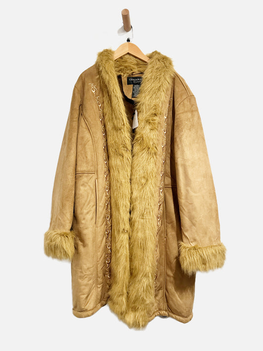 Centigrade Outerwear Faux Suede Coat - 1X